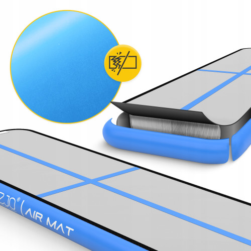  Мат гімнастичний надувний 4FIZJO Air Track Mat 300 x 100 x 15 cм White/Blue (P-5907739311771) - фото №8